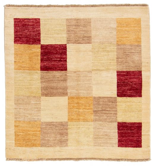 Pakistani Finest Peshawar Ziegler 4'0" x 4'2" Hand-knotted Wool Rug 
