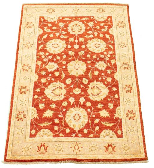 Afghan Chobi Finest 4'0" x 6'4" Hand-knotted Wool Rug 