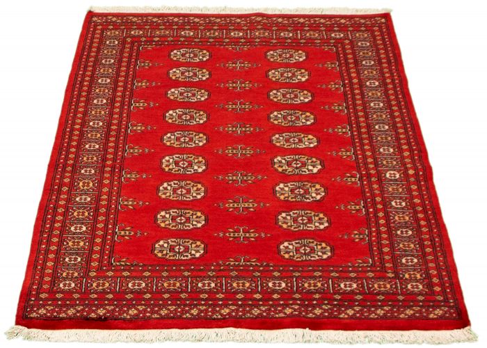 Pakistani Finest Peshawar Bokhara 3'11" x 6'1" Hand-knotted Wool Rug 