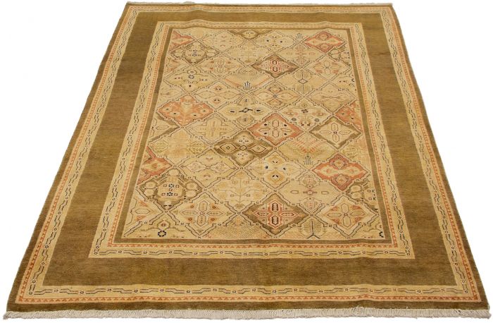 Pakistani Peshawar Oushak 6'0" x 8'10" Hand-knotted Wool Rug 