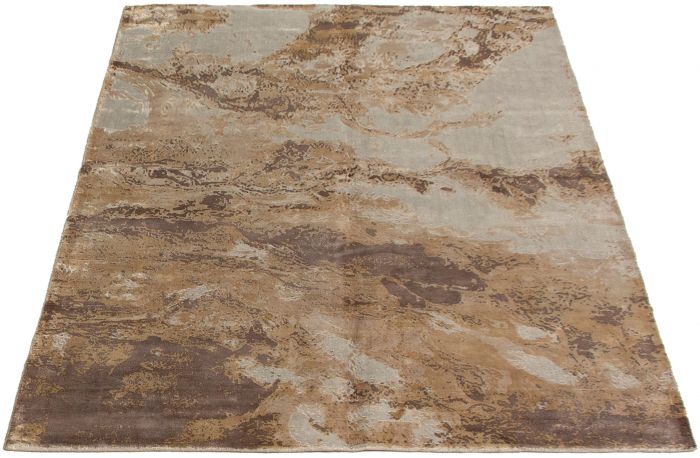 Indian Galleria 5'3" x 7'6" Hand Loomed Viscose Rug 