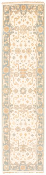 Indian Royal Oushak 2'6" x 10'1" Hand-knotted Wool Rug 