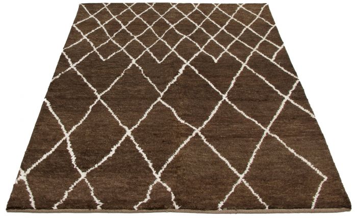 Indian Arlequin 6'2" x 9'2" Hand-knotted Wool Rug 
