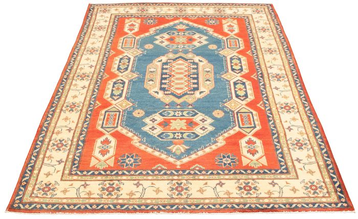 Afghan Finest Ghazni 6'2" x 8'10" Hand-knotted Wool Rug 