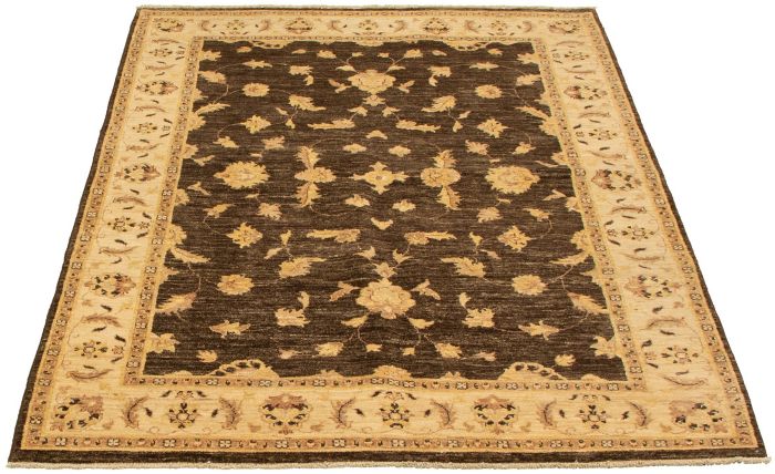 Pakistani Peshawar Oushak 5'7" x 7'10" Hand-knotted Wool Rug 