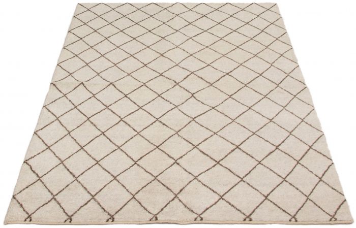 Indian Arlequin 6'0" x 8'10" Hand-knotted Wool Rug 
