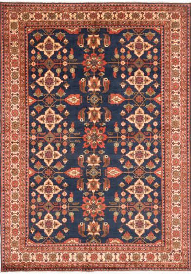 Afghan Finest Kargahi 6'11" x 9'8" Hand-knotted Wool Rug 