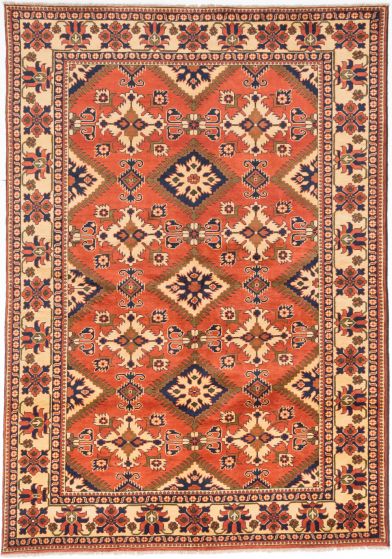 Afghan Finest Kargahi 6'9" x 9'7" Hand-knotted Wool Rug 