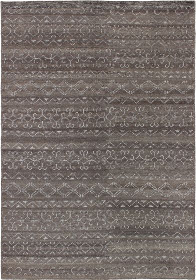 Indian La Seda 5'3" x 7'7" Hand-knotted Wool & Silk Rug 