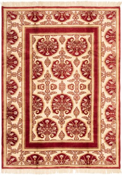 Turkish Melis Vintage 7'1" x 9'4" Hand-knotted Wool Rug 