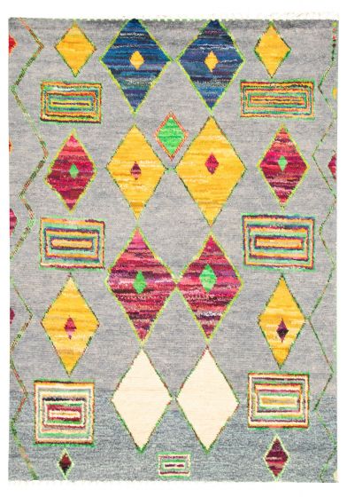 Pakistani Marrakech 6'0" x 8'9" Hand-knotted Wool Rug 