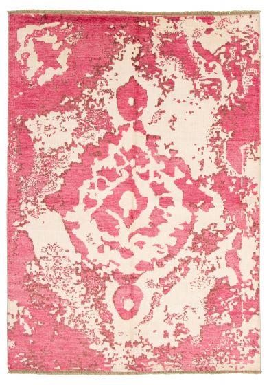 Tapis jules oushak 7'1" x 10'0" en soie de bambou