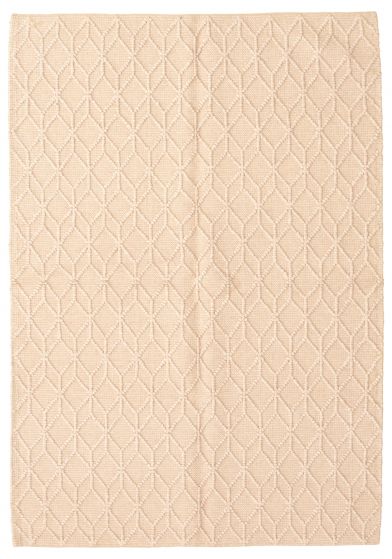 Indian Sienna 5'3" x 7'7" Braided Weave Wool Rug 