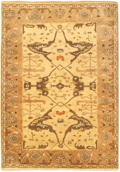 Indian Royal Oushak 6'2" x 8'8" Hand-knotted Wool Rug 