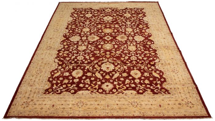 Pakistani Peshawar Oushak 12'2" x 17'8" Hand-knotted Wool Rug 