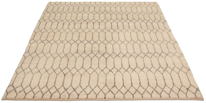 Indian Arlequin 8'5" x 9'10" Hand-knotted Wool Rug 