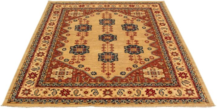 Afghan Aryana 8'1" x 9'8" Hand-knotted Wool Rug 