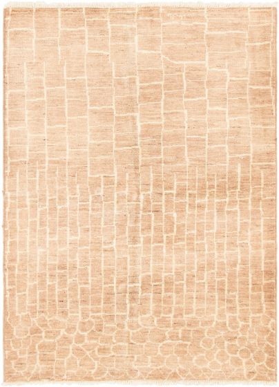 Indian Tangier 5'3" x 7'10" Hand-knotted Wool Rug 