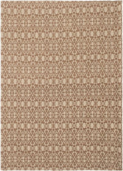 Indian Collage 5'7" x 7'9" Handmade Chenille Rug 