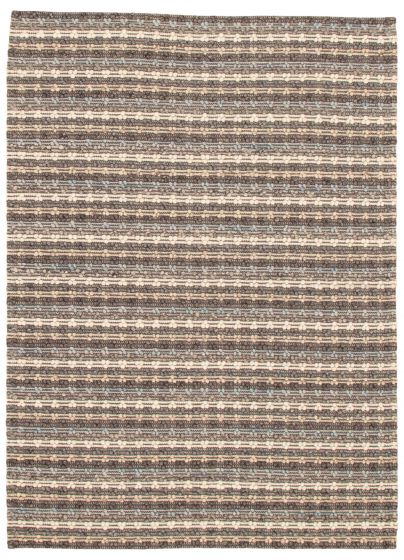 Indian Sienna 5'3" x 7'7" Braided Weave Wool Rug 