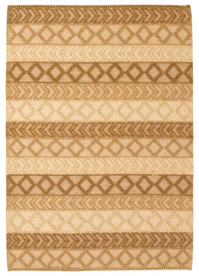 Indian Sienna 5'2" x 7'7" Braided Weave Wool Rug 