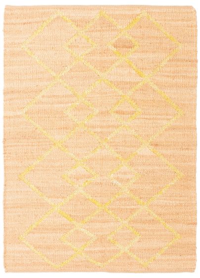 Indian Palas Denizli 5'6" x 7'8" Flat-Weave Jute Kilim 