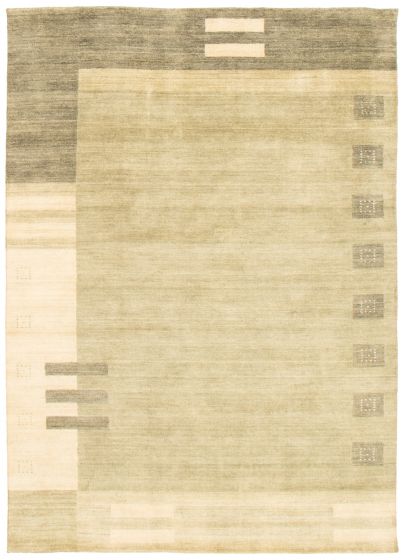 Indo Gabbeh 6'3" x 8'9" Hand Loomed Wool Rug 