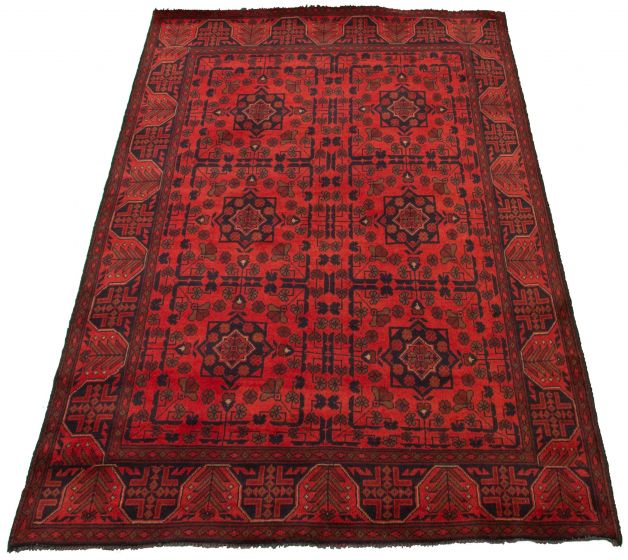 Afghan Finest Khal Mohammadi 4'10" x 6'6" Hand-knotted Wool Rug 