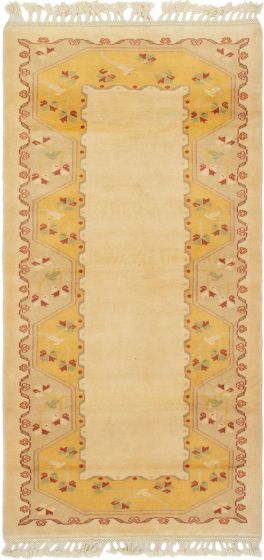 Turkish Melis Vintage 2'8" x 6'3" Hand-knotted Wool Rug 