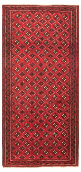 Persian Style 4'2" x 9'2" Hand-knotted Wool Rug 