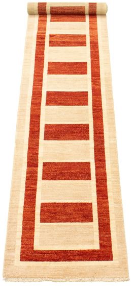 Pakistani Peshawar Ziegler 2'6" x 12'10" Hand-knotted Wool Rug 