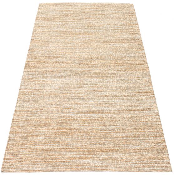 Indian Collage 4'6" x 6'6" Handmade Chenille Rug 