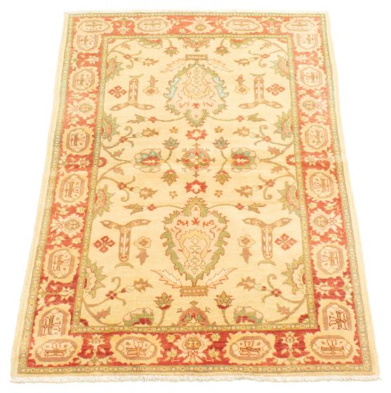 Pakistani Peshawar Oushak 4'5" x 6'7" Hand-knotted Wool Rug 