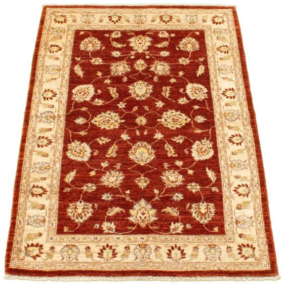 Afghan Chobi Finest 4'2" x 6'4" Hand-knotted Wool Rug 