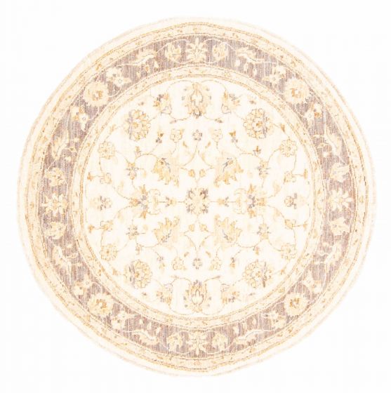 Pakistani Peshawar Oushak 4'1" x 4'1" Hand-knotted Wool Rug 