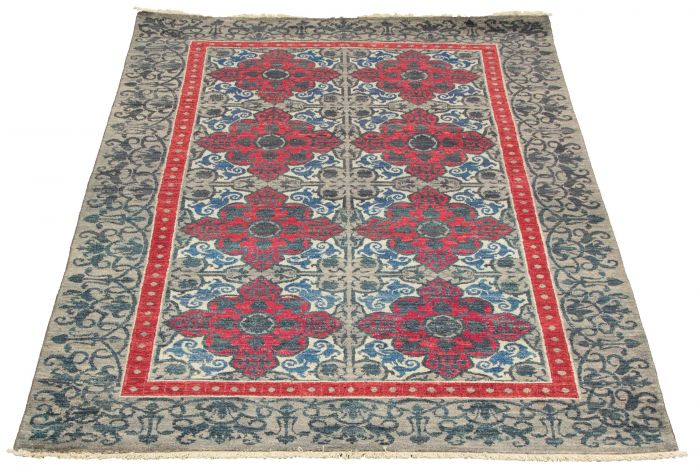 Pakistani Lahore Finest Collection 5'1" x 8'3" Hand-knotted Wool Rug 