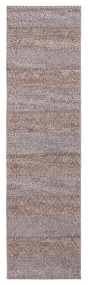 Indian Sienna 2'8" x 10'2" Braid weave Wool Rug 