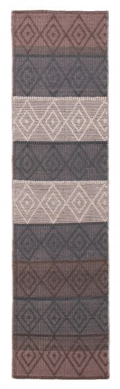 Indian Sienna 2'7" x 9'9" Braid weave Wool Rug 