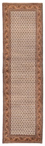 Indian Royal Mahal 2'7" x 9'5" Hand-knotted Wool Runner Rug 