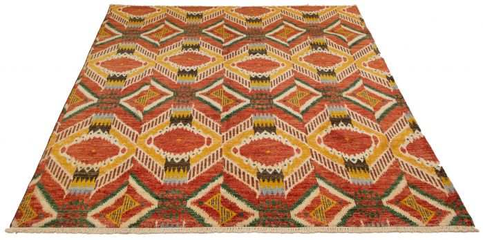 Indian Shalimar 7'10" x 10'0" Hand-knotted Wool Rug 
