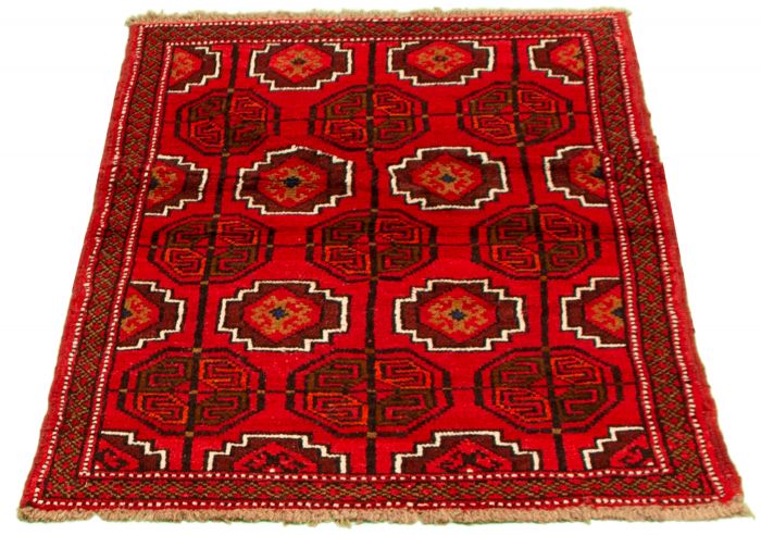 Afghan Akhjah 3'5" x 5'2" Hand-knotted Wool Rug 