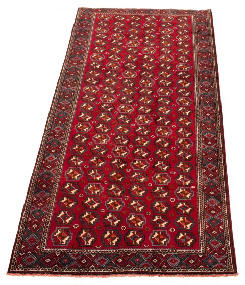 Persian Style 4'11" x 9'11" Hand-knotted Wool Rug 