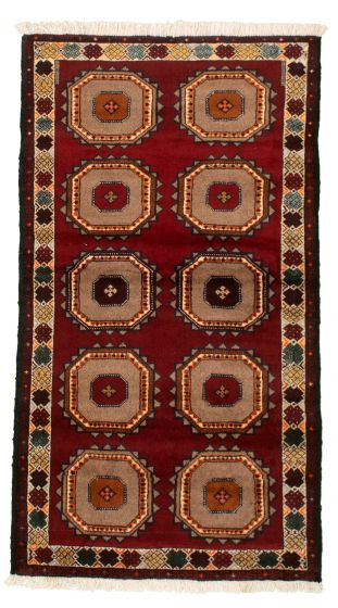 Afghan Rizbaft 3'4" x 6'2" Hand-knotted Wool Rug 