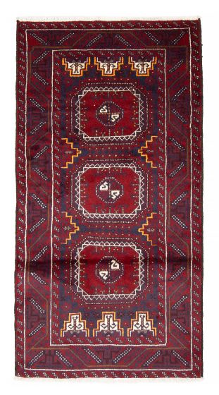 Afghan Royal Baluch 3'3" x 6'3" Hand-knotted Wool Rug 