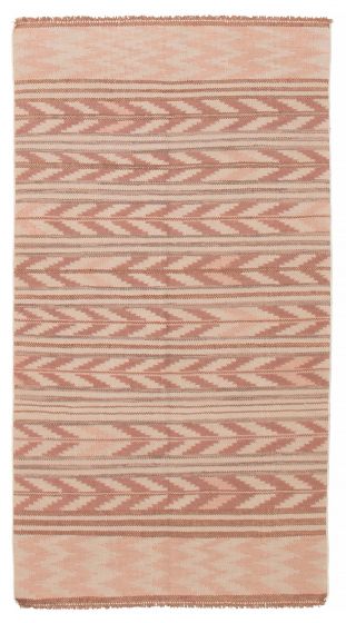 Indian Marrakech 4'11" x 8'1" Flat-Weave Wool Kilim 
