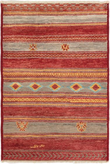 Indian Shalimar 4'1" x 5'9" Hand-knotted Wool Rug 