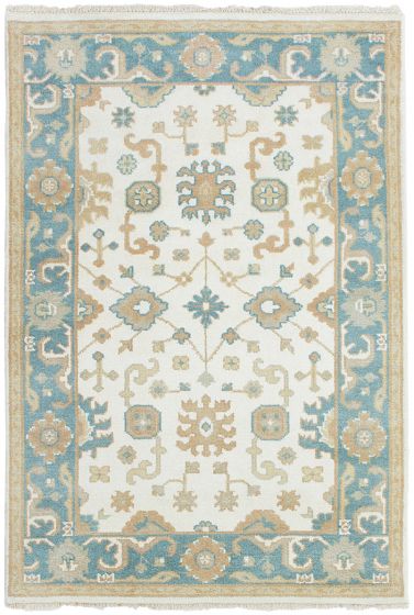 Indian Royal Oushak 3'11" x 5'11" Hand-knotted Wool Rug 