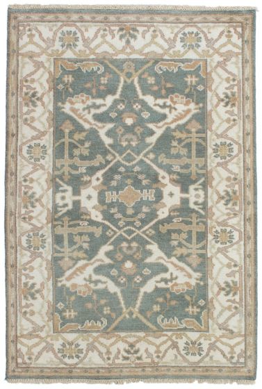 Indian Royal Oushak 3'11" x 5'11" Hand-knotted Wool Rug 