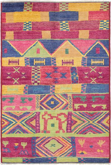 Indian Shalimar 6'0" x 9'1" Hand-knotted Wool Rug 