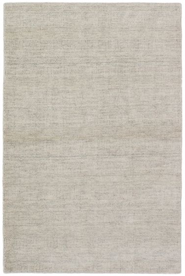 Indian Silk Shadow 4'0" x 6'0" Hand-knotted Viscose, Wool Rug 